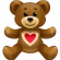 gift bear heart